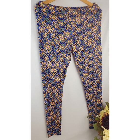 LuLaRoe Leggings TC Tall & Curvy Butter Soft Geometric Print Womens Plus Size - Picture 2 of 6